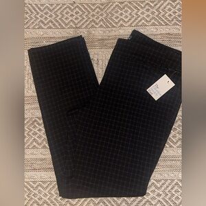 Croft & Barrow Black Plaid Pants 20 Long NWT